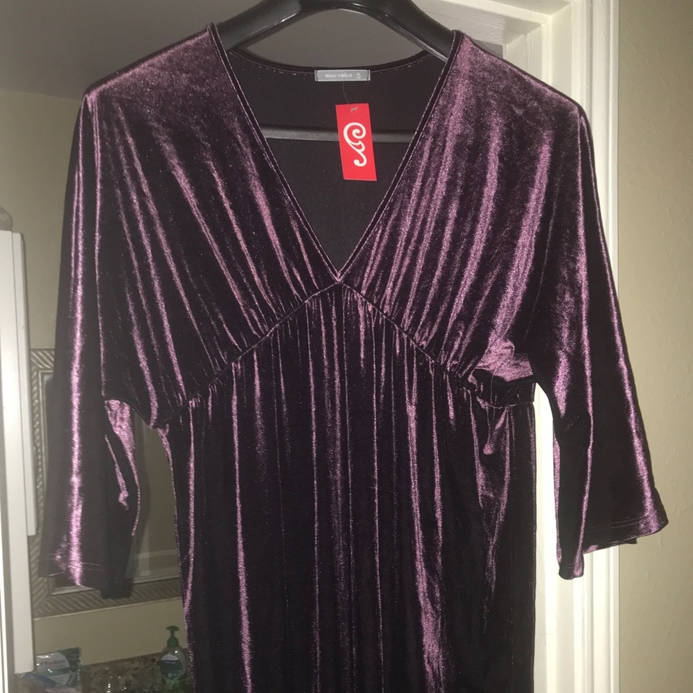 Purple Velvet Top